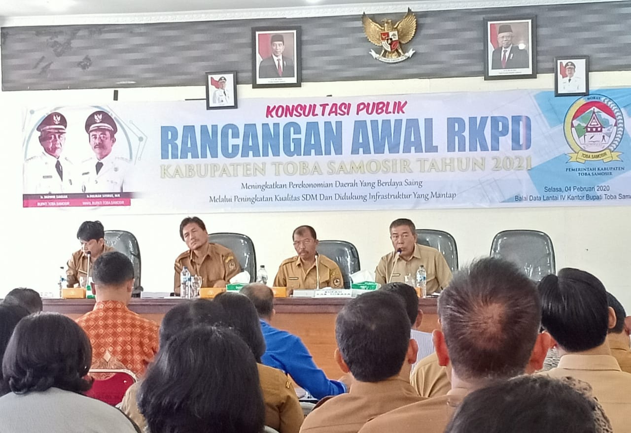 Bappeda Kabupaten Toba Samosir Selenggarakan Konsultasi Publik Rancangan Awal RKPD Kabupaten Tahun 2021